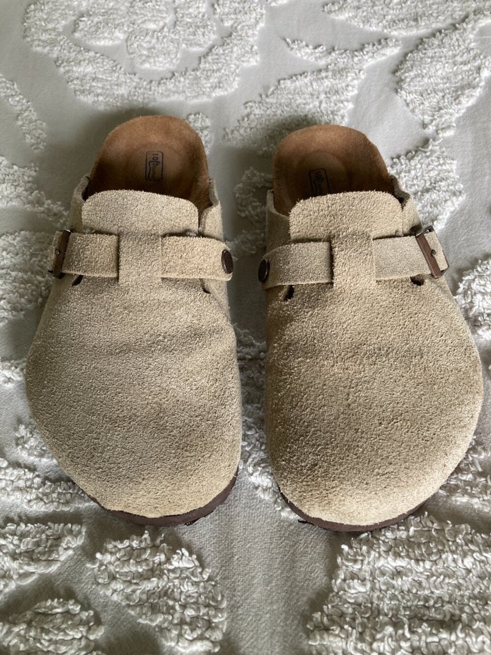 Birkenstock Boston Softbed, Taupe, size 38, Ladies size 7, Regular/Wide
